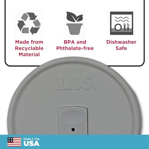 iLIDs Mason Jar Wide Mouth Lids 2 Pack
