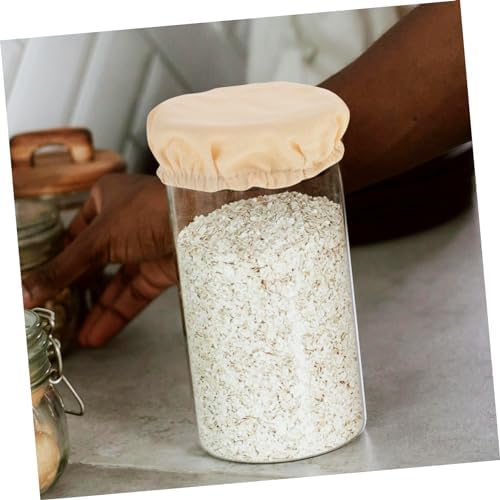 GRIRIW 8-Piece Reusable Jar Lids Cloth Cover