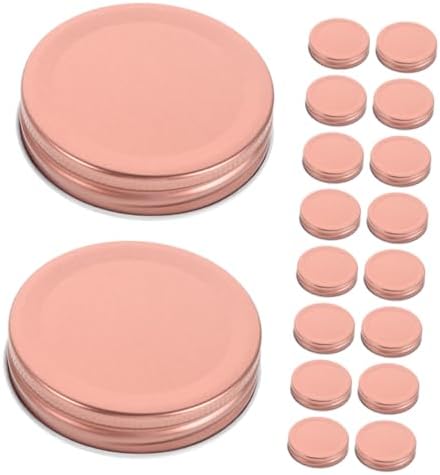 STOBAZA 24-Piece Wide Mouth Mason Jar Lids Reusable Preserving Covers