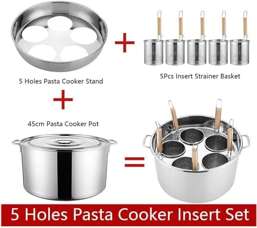 Quick-Cooking Pasta Pot Set with Strainer Basket