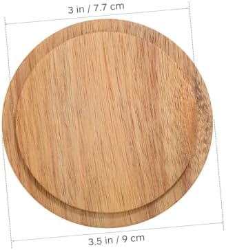4-Piece Acacia Wooden Lid Set for Warm Drinks
