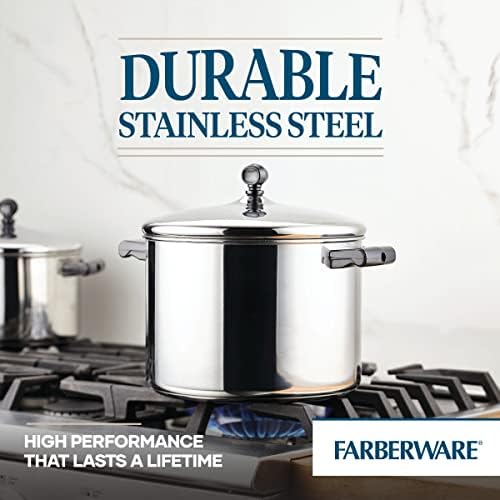 Farberware 8-Quart Classic Stainless Steel Stockpot with Lid