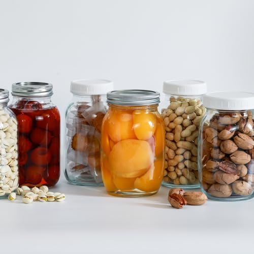 Jumterlee Mason Jars - 12-Piece Set with Airtight Lids for Kitchen Use