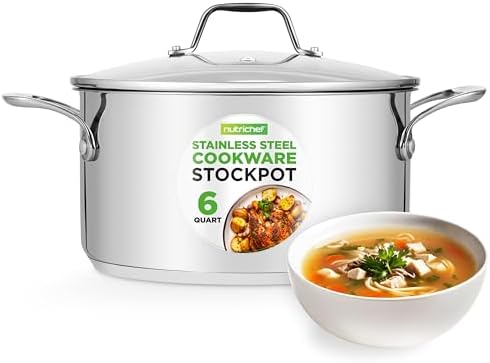 6-Quart Stainless Steel Stock Pot by NutriChef