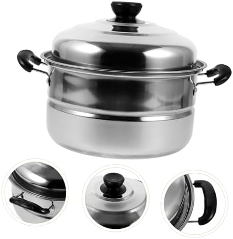 UTHCLO Stainless Steel Stockpot with Steaming Basket