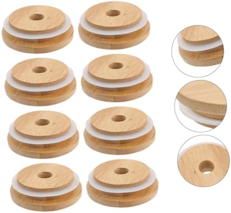 4pc Mason Jar Lids with Straw Hole Reusable Seal Lid