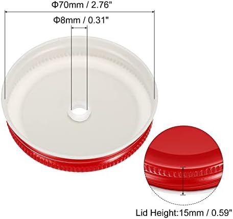 Ergonomic Mason Jar Lids with Straw Hole - Canning Serving Tips
