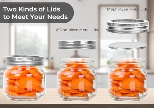 Mini Mason Jars with Labels 6-Pack