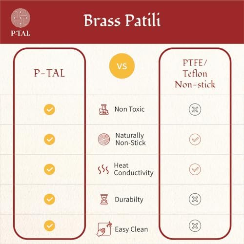 P-TAL Brass Patili 3L with Lid and Handles
