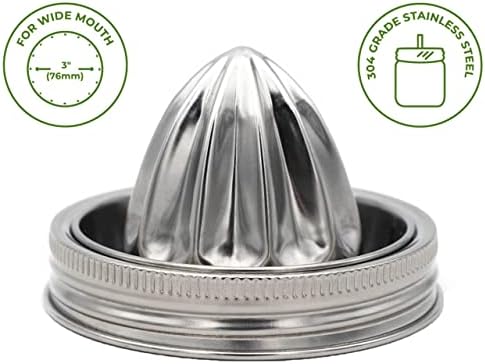 Hand-Pressable Stainless Steel Citrus Juicer Lid for Mason Jars