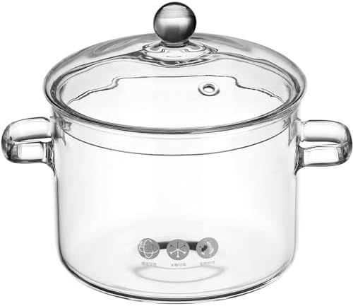 High-Borosilicate Glass Cooking Pot for Stove Kitchen Use