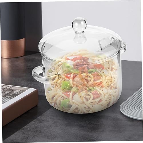 High-Borosilicate Glass Stew Pot with Lid 1500ml