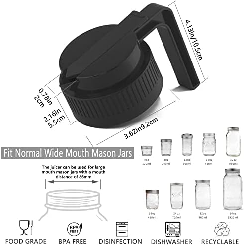 Premium Reusable Mason Jar Lids with Pour Spout by Drsn