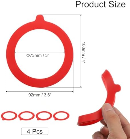 9-Piece Silicone Gasket Set for Glass Jars Durable Leakproof Canning Seals