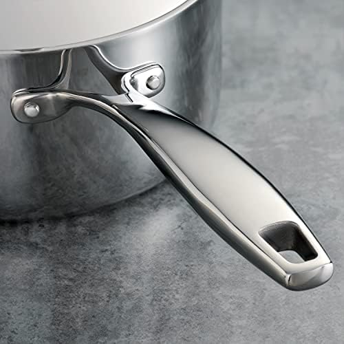 Durable 2-Quart Stainless Steel Saucepan with Lid