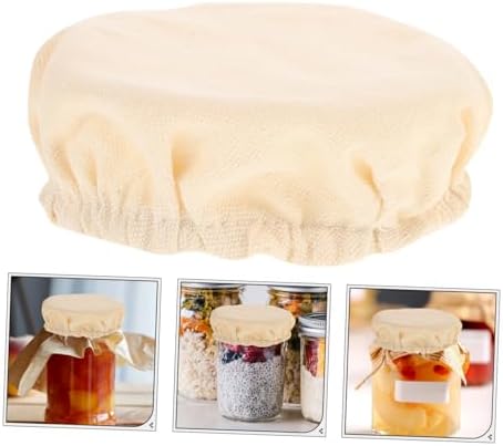 GRIRIW 8-Piece Reusable Jar Lids Cloth Cover