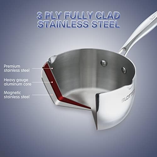 SLOTTET Tri-Ply Stainless Steel Saucepan