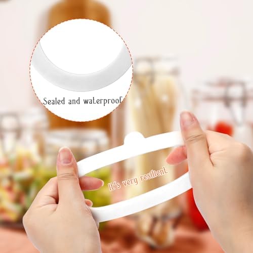 10-Pack Silicone Jar Gaskets for Glass Jars