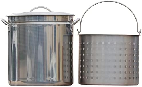 36-Qt Ridged Stainless Steel Pot Spices Zatarains