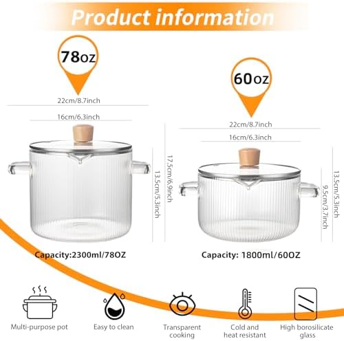 Kemorela 2-Piece Heat-Resistant Cookware Set