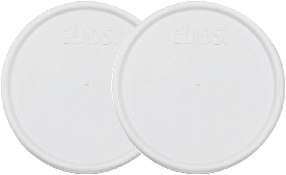 Mason Jar Storage Lid Wide Mouth White Pack of 2