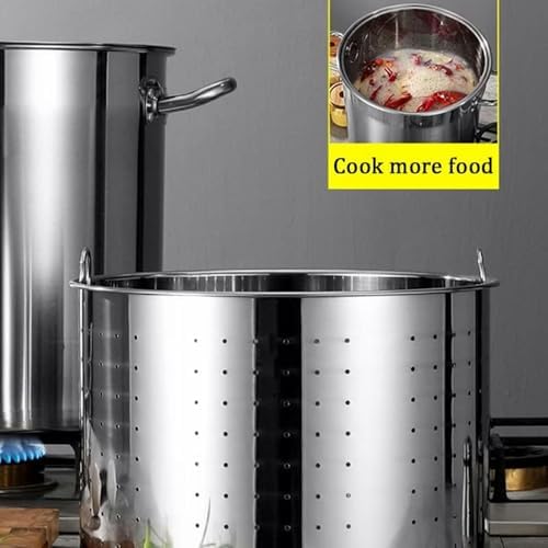 Wzglod Large Crawfish Boil Pot Heavy Duty Stainless Steel Stockpot