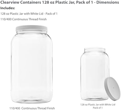 128-Ounce Jar Leak-Proof Lid BPA-Free