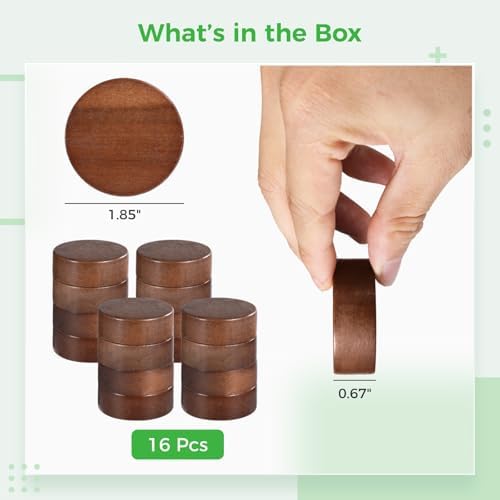 DIMEGON Wooden Jar Lids Set 16PCS for 4oz6oz