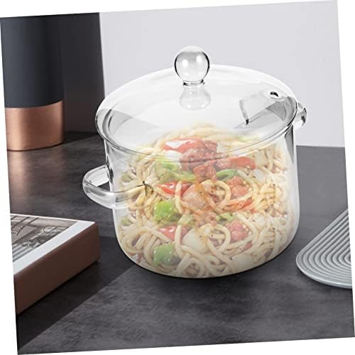 STOBAZA Glass Stew Pot 1500ml with Dual Handle and Lid
