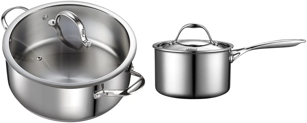 7-Quart Dutch Oven 3-Quart Saucepan with Lid