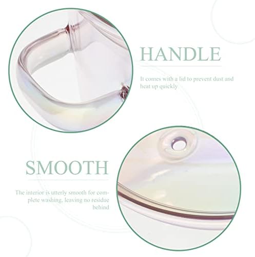 Premium Glass Tea Pot with Heart Design for Home Use