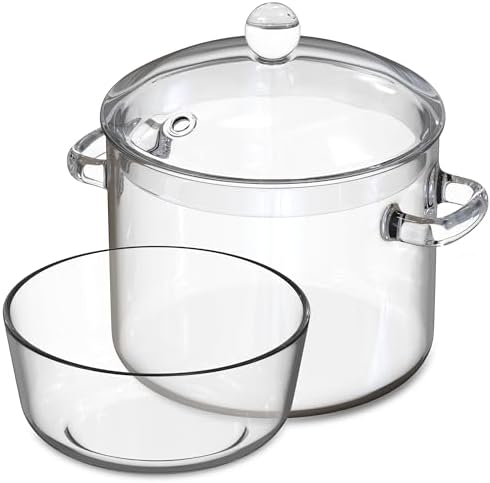 FILULA Heat-Resistant Glass Cooking Pot with Cover