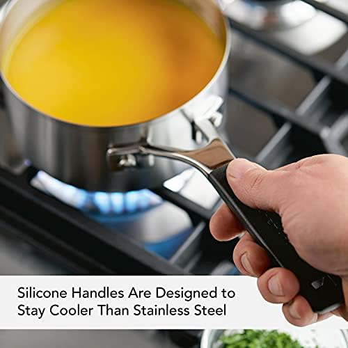 Quick Heat Easy Pour 1-Qt Stainless Saucepan
