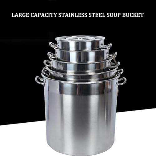 Wzglod Large Deep Stainless Steel Stock Pot Boiling