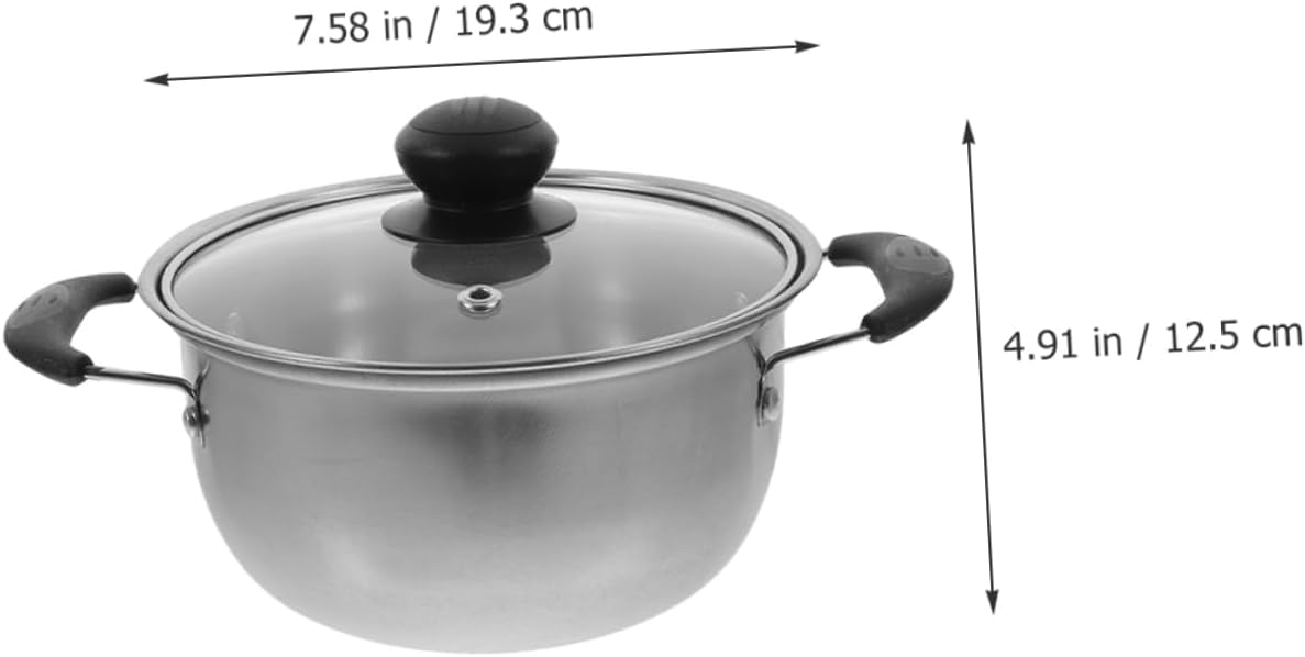 Stainless Steel Soup Pot with Lid Small Cooking Pot for Home Use