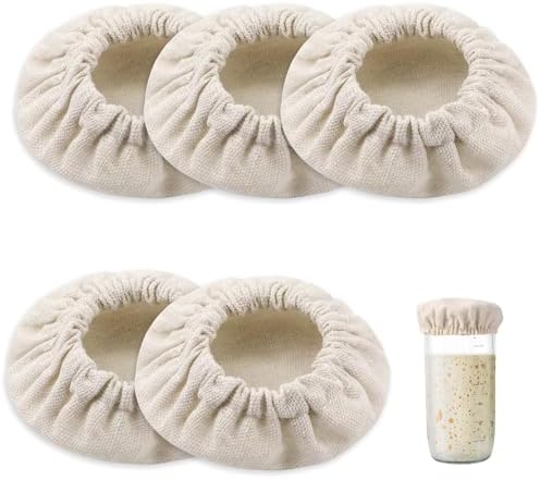 Protect your sourdough fermentation with premium cotton cloth jar covers
