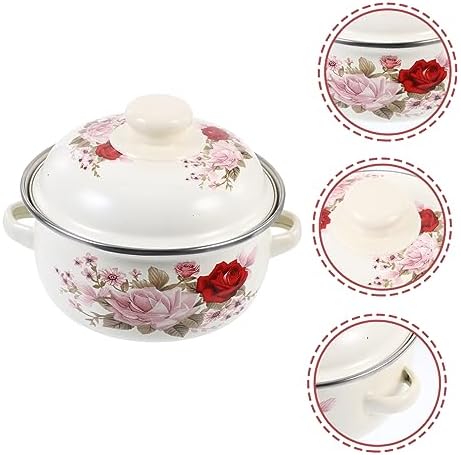 Sturdy Retro Stockpot with Double Handles Elegant Design for Kitchen Use