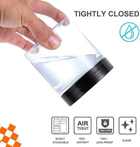 Vivimee 24 Pack Clear Plastic Jars with Lids 16 oz 8 oz
