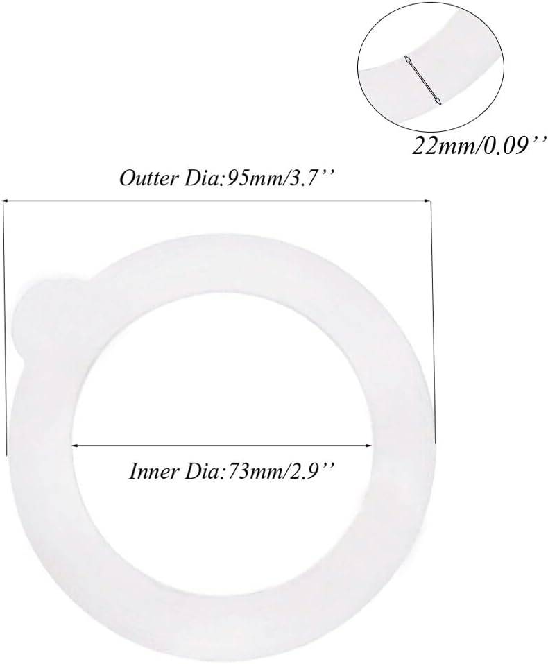 6Pcs silicone airtight gaskets for mason jars leakproof food-safe