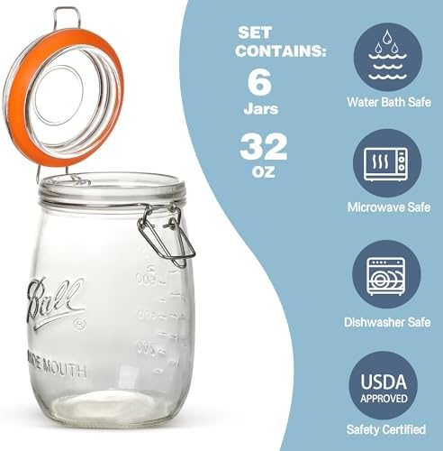 Wide mouth Mason Jars
