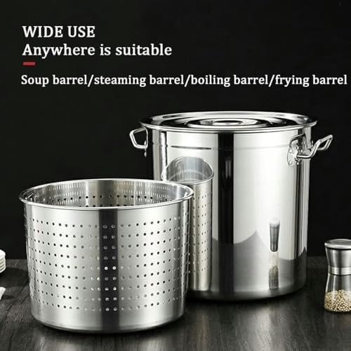 Stainless Steel Stockpot with Lid 45QT63QT