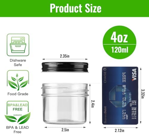 STARSIDE 4 oz Glass Mason Jars