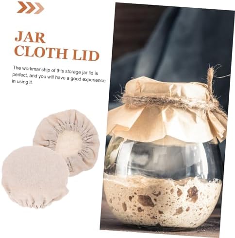 Garneck 2pcs Reusable Muslin Jar Covers