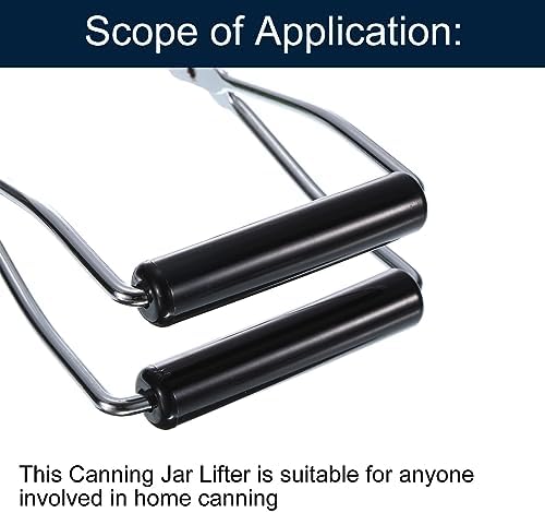 Uxcell Canning Jar Lifter Tongs Stainless Steel with Plastic Grips 22cm