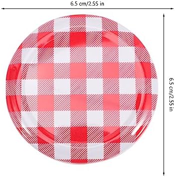 Luxshiny 40pcs Wide Mouth Mason Jar Lids 63mm