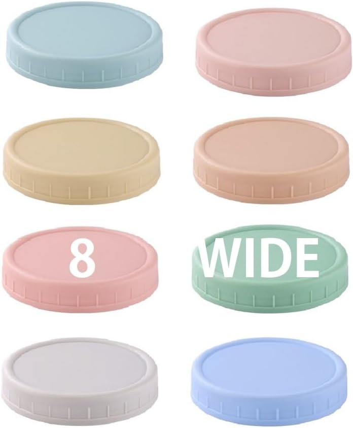 8-Pack Wide Mouth Mason Jar Lids