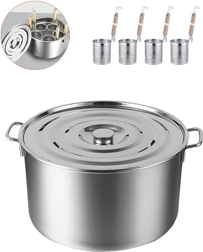Stainless Steel Pasta Pot with Strainer Basket for Home Kitchen