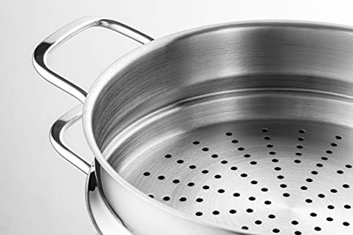 64 QT 1810 Stainless Steel Stock Pot with Steamer Insert