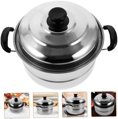 UTHCLO Stainless Steel Stockpot with Steaming Basket