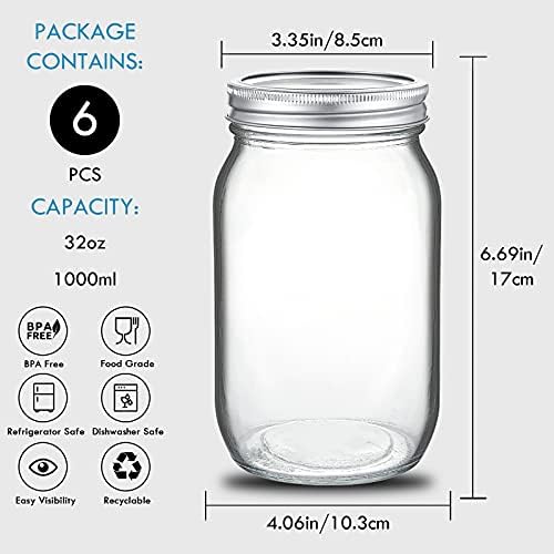 YEBODA Mason Jars